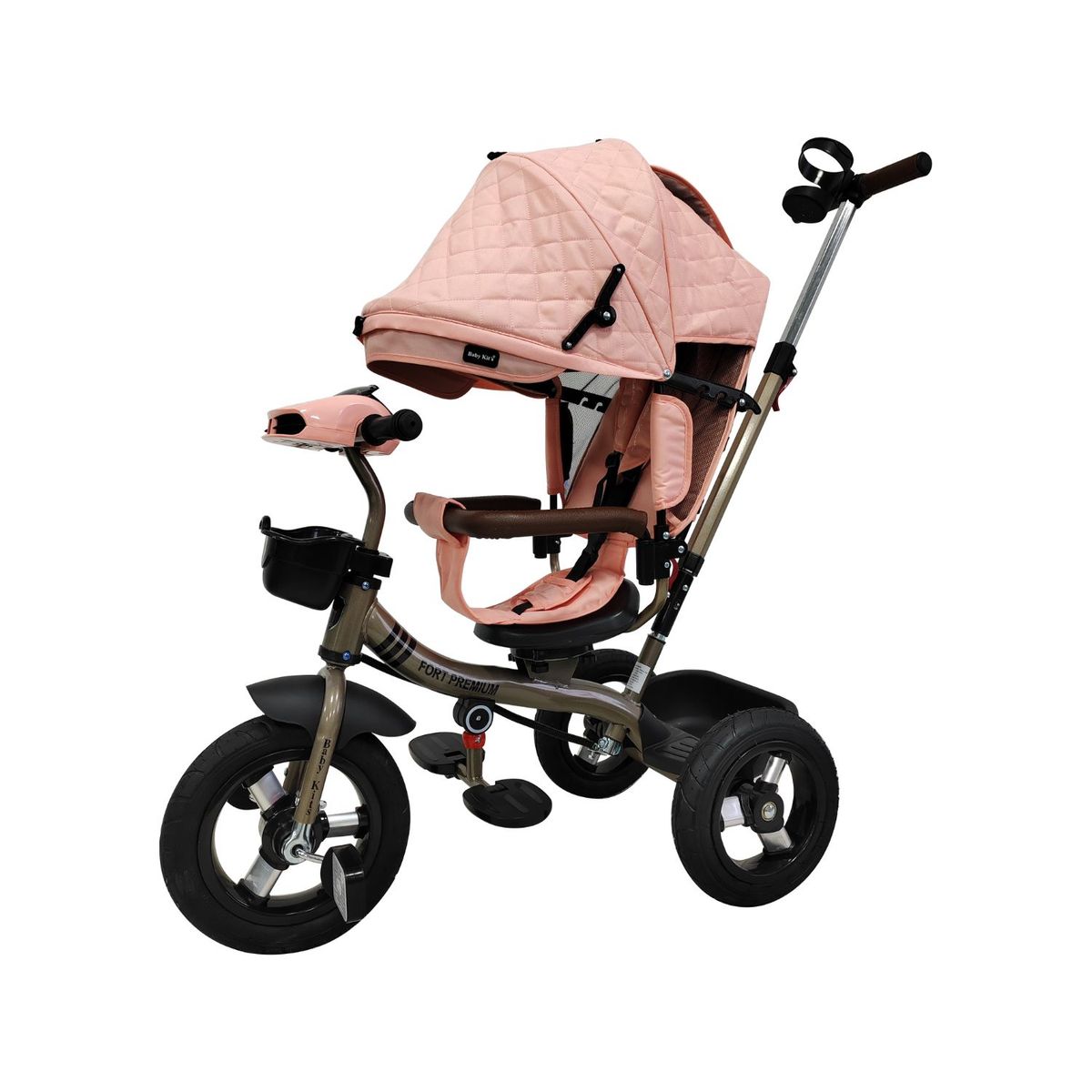BABY KITS - Triciclo Fort Premium Gold - 5 en 1 Rosado