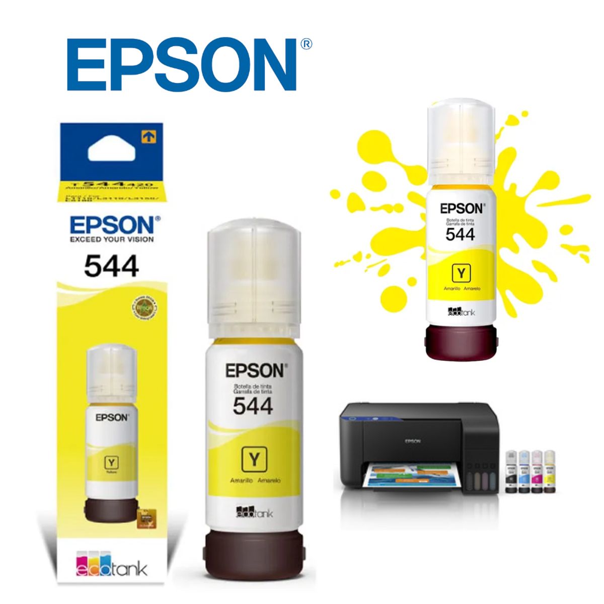 EPSON - Botella de Tinta para impresora 544 Yellow