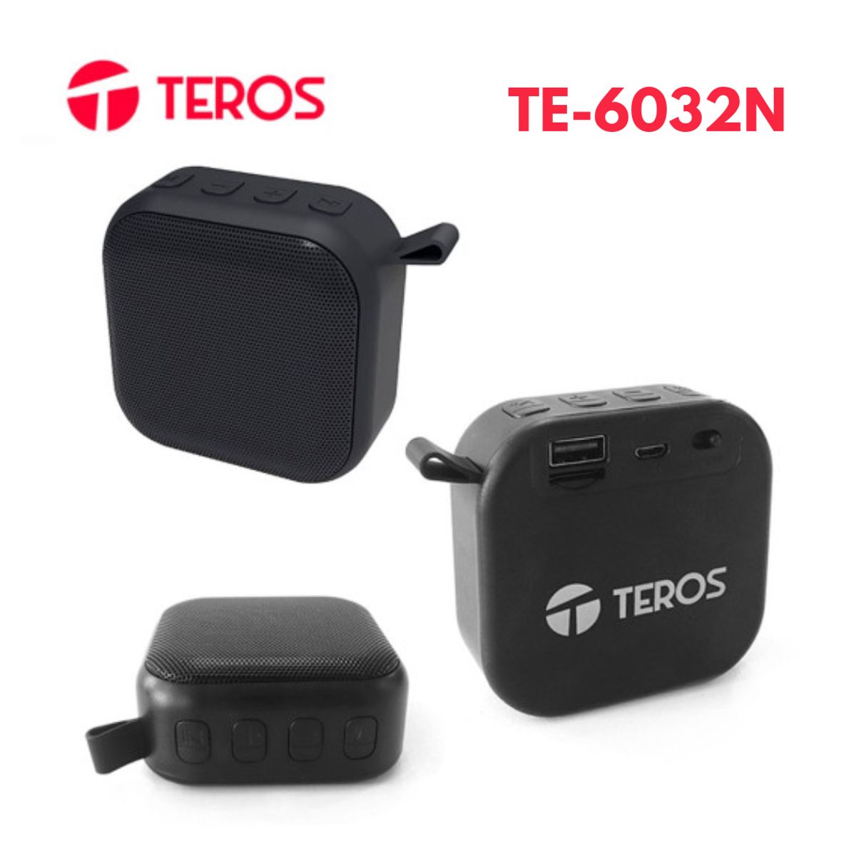 TEROS - PARLANTE INALAMBRICO 5W BLUETOOHT RADIO FM BLACK TEROS TE-6032N