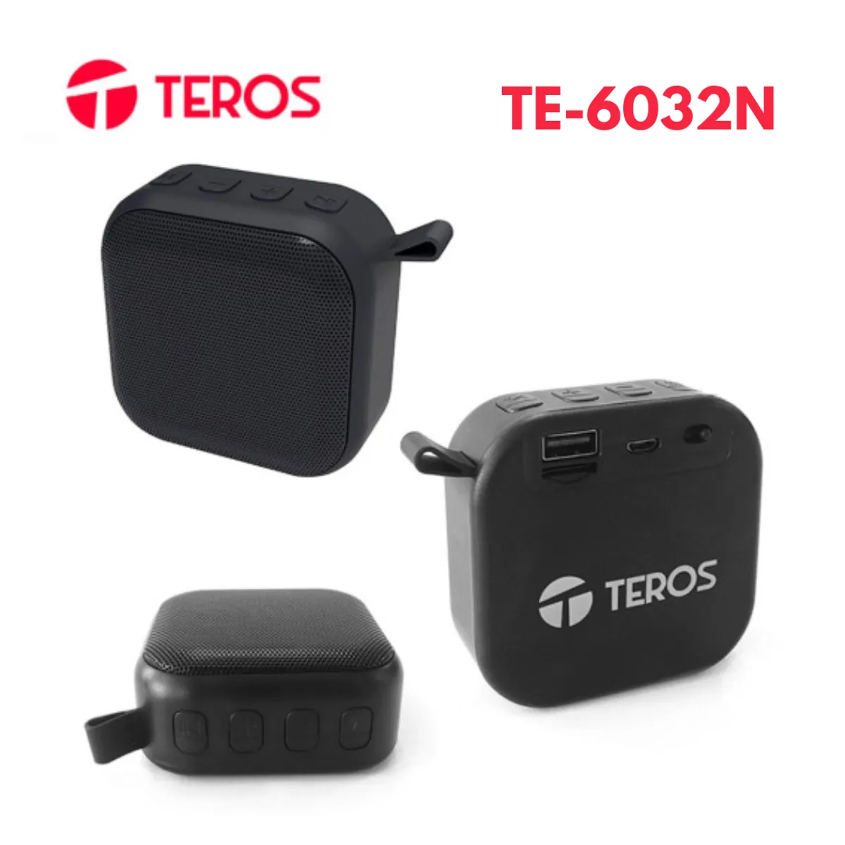TEROS - PARLANTE INALAMBRICO 5W BLUETOOHT RADIO FM BLACK TEROS TE-6032N