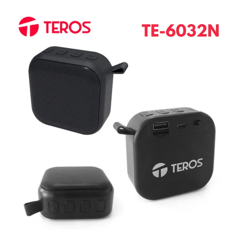 TEROS - PARLANTE INALAMBRICO 5W BLUETOOHT RADIO FM BLACK TEROS TE-6032N