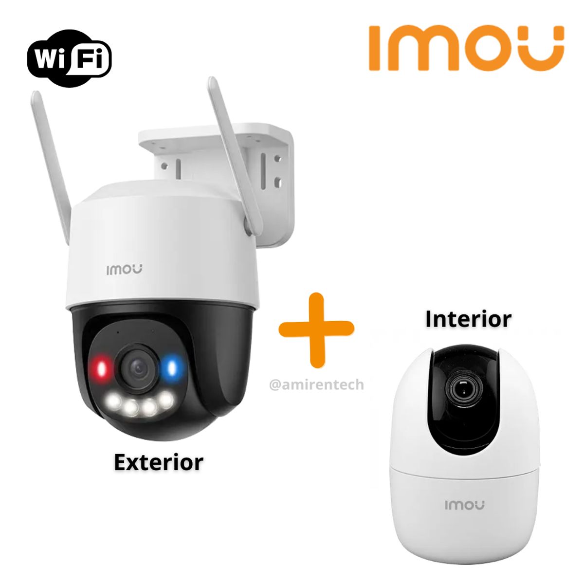 IMOU - Camara de seguridad IMOU Exterior + Camara IMOU Interior