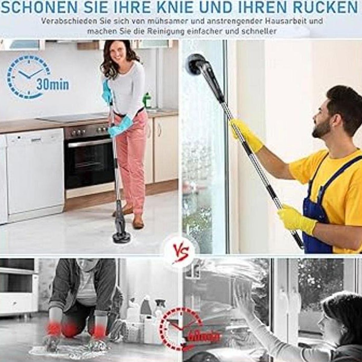 GENERICO - CEPILLO ELÉCTRICO 7 EN 1 DE LIMPIEZA