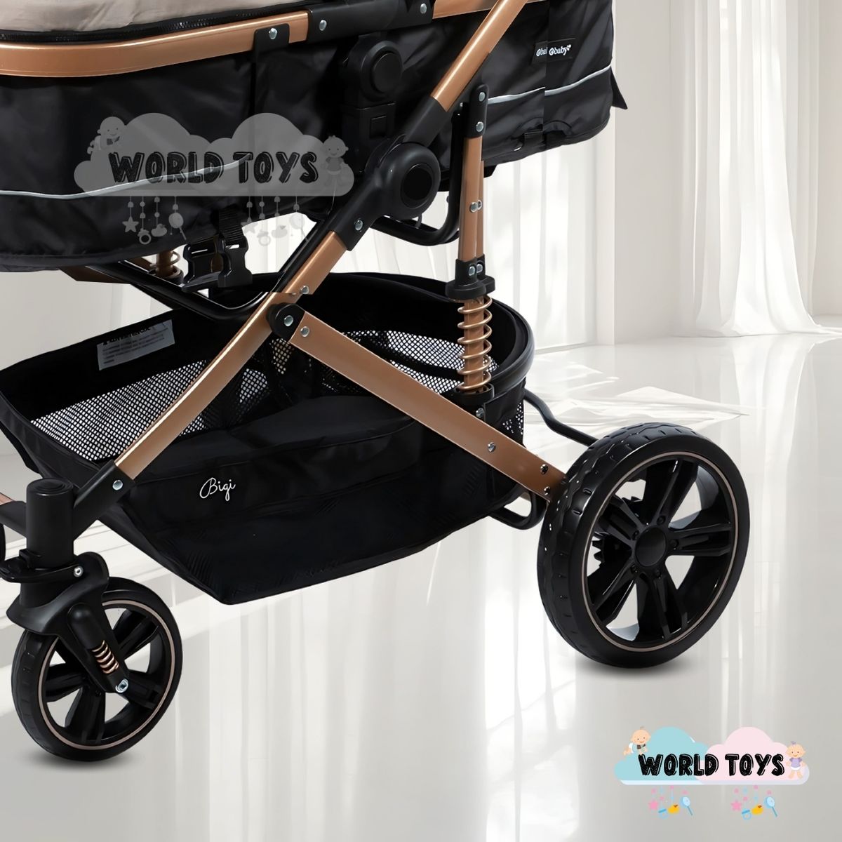 BABY - Coche Cuna Moisés de Lujo «INFINITIVE GOLD» Beige