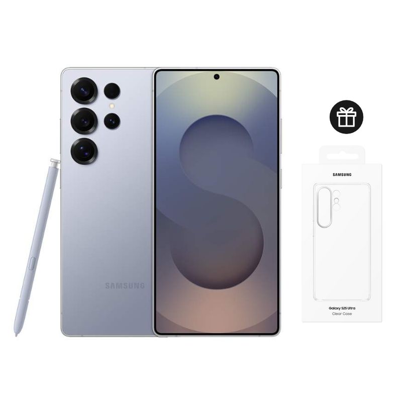 SAMSUNG - Celular Samsung Galaxy S25 Ultra 256Gb Titanium Silver Blue + Case Transparente