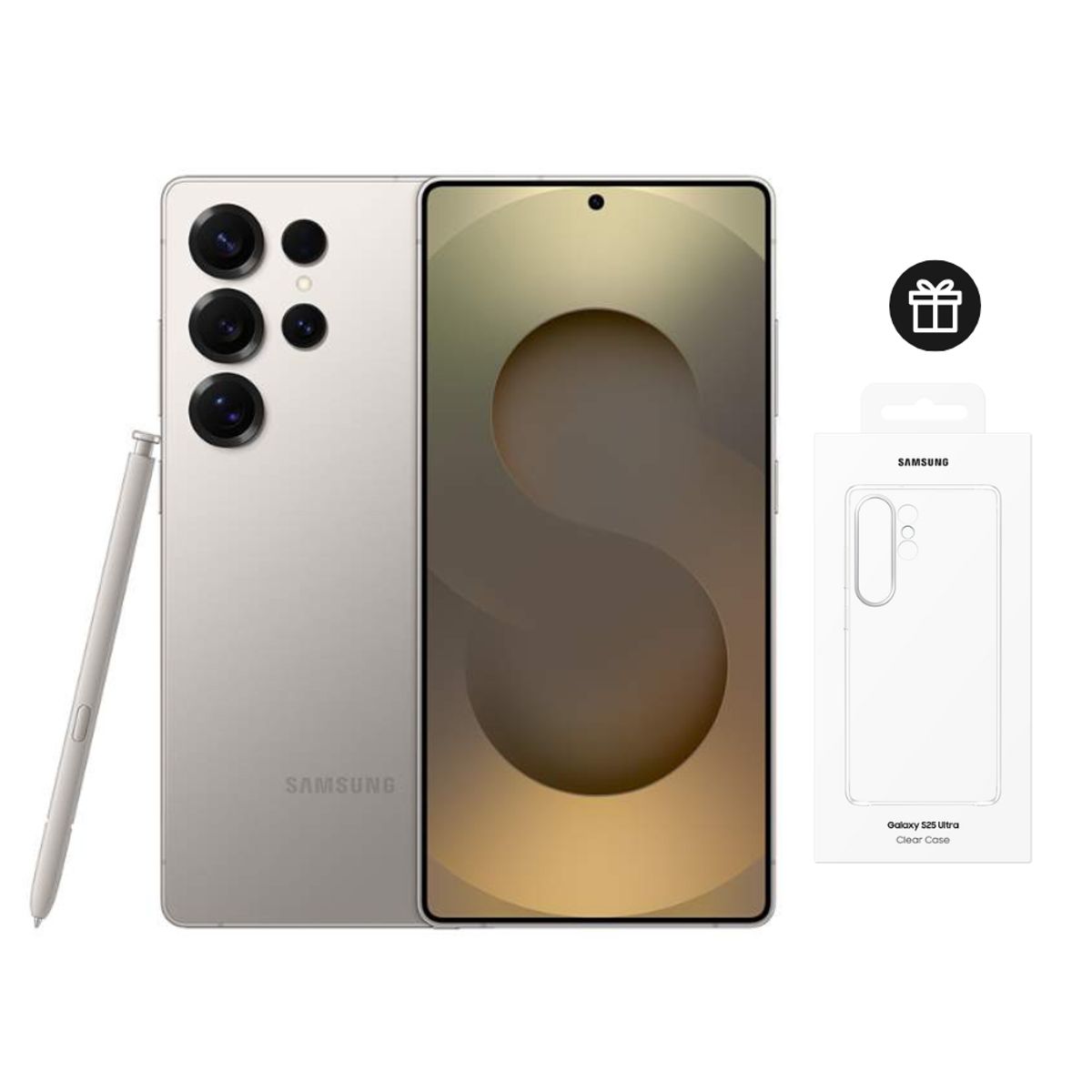 SAMSUNG - Celular Samsung Galaxy S25 Ultra 512Gb Titanium Gray + Case Transparente