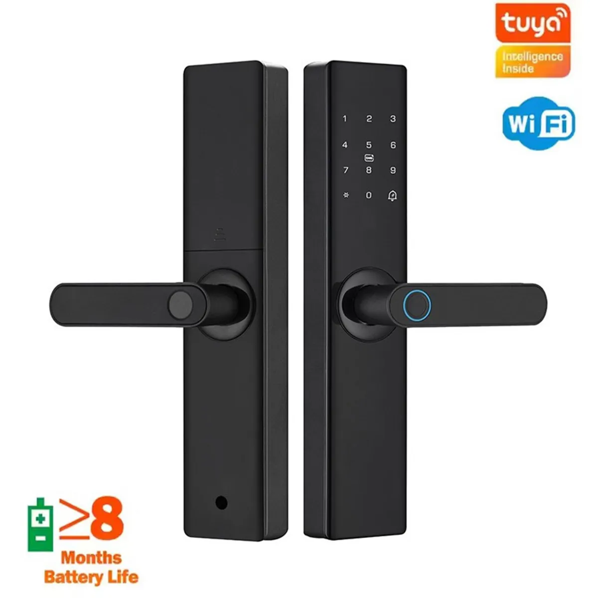 TUYA - Cerradura Inteligente WiFi PST-Z17 HuellaTarjetaAppTeclado y Llave