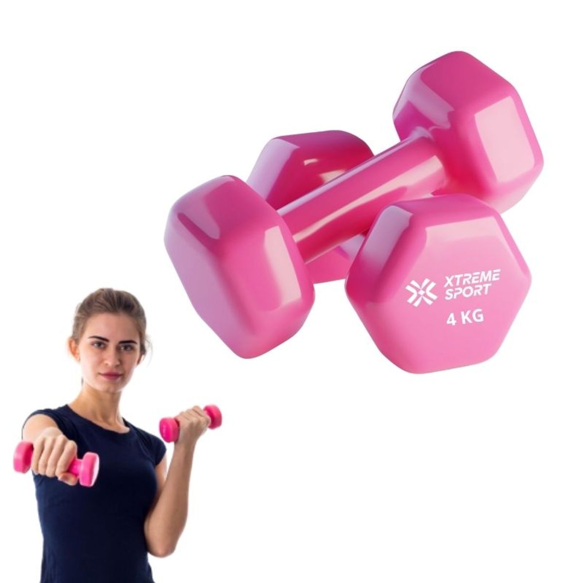 XTREME SPORT - Mancuernas Xtreme Sport Pesas De 4 kg Fitness De Vinil X2