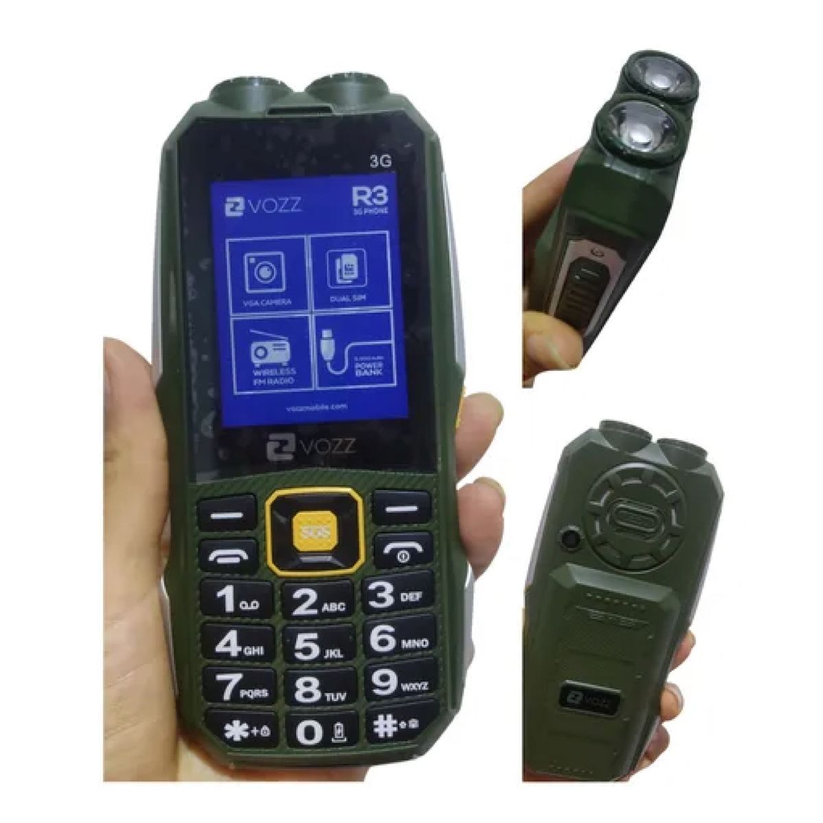 GENERICO - Celular Vozz R3 3G Doble Linterna Bateria Durable 5000Mh