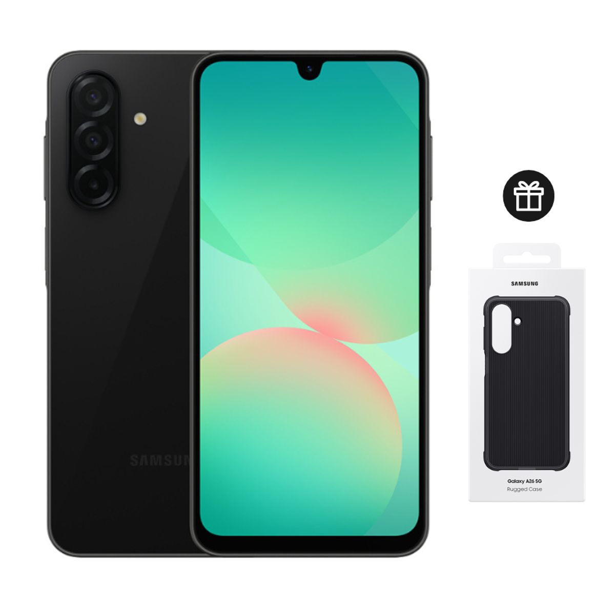 SAMSUNG - Celular Samsung Galaxy A26 Black 128GB + Case