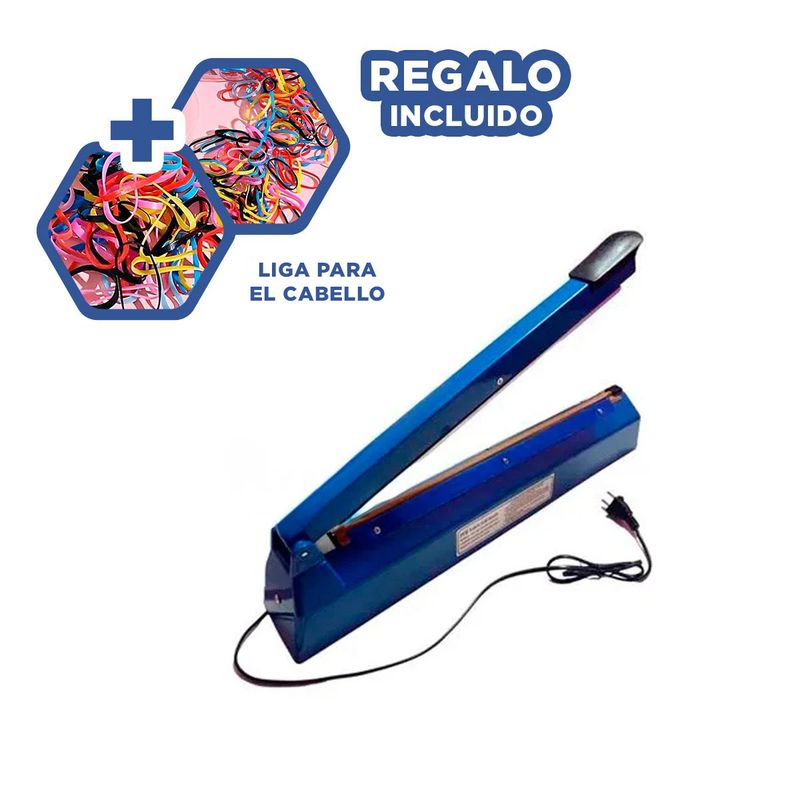 GENERICO - Maquina para Plasticos 400mm en Azul Y+Ligas de Regalo