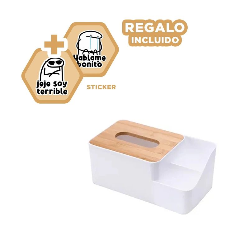 GENERICO - Servilletero Mixto de Oficina Blanco Y+Regalo Stickers
