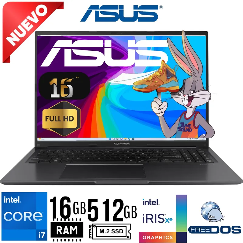 ASUS - Laptop ASUS X1605VA-MB1235 160 WUXGA Core i7-13620H RAM16GB SSD 512GB FREEDOS