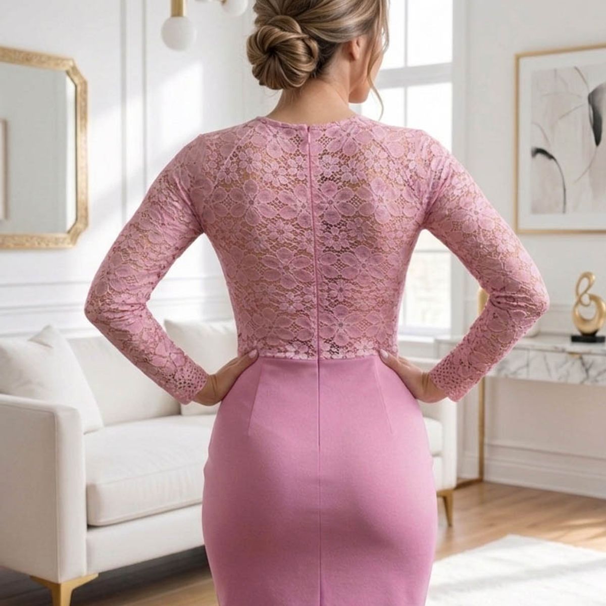 ARMA TU LOOK - VESTIDO MONICA ENCAJE TRANPARENCIA MANGA LARGA ARMA TU LOOK
