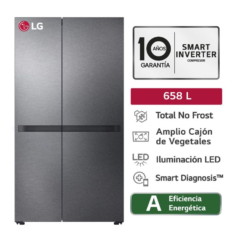 LG - Refrigeradora LG Side by Side No Frost GS66BPM