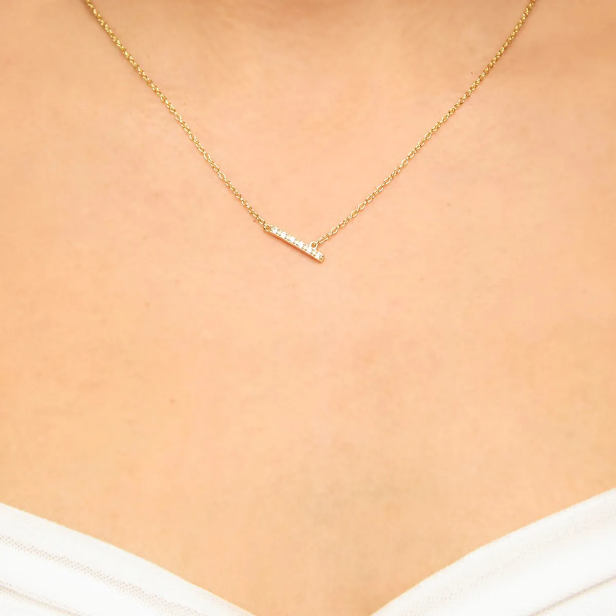 CLEO JOYAS & ACCESORIOS - Collar Bright -  bañado en oro 18k