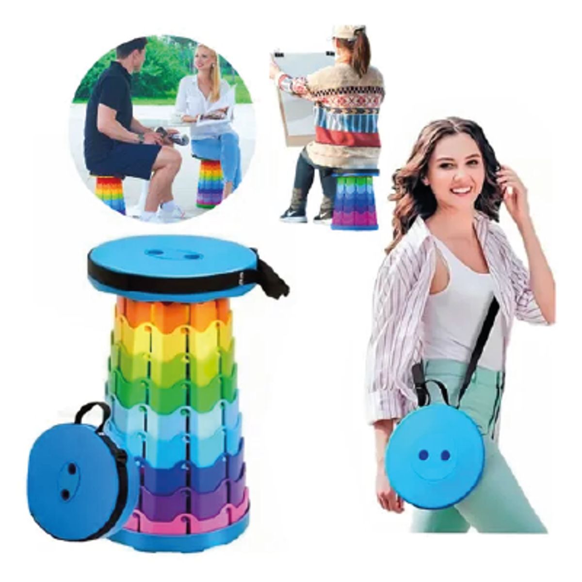 GENERICO - ASIENTO PLEGABLE MULTICOLOR