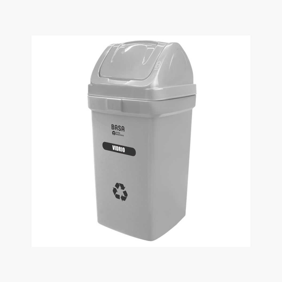 BASA - Papelera Bodeguita Gris Vaiven 75 Lt Ecobasa