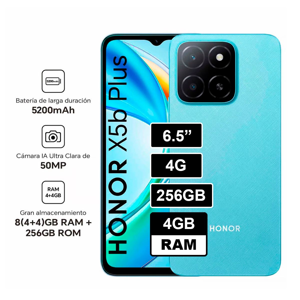 HONOR - Celular Honor X5B Plus 4GB RAM 256GB  OCEAN BLUE