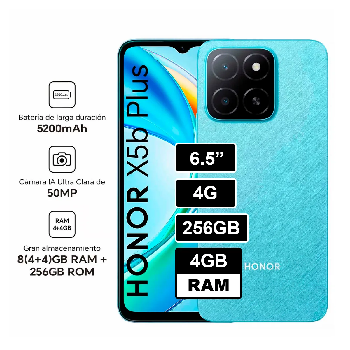HONOR - Celular Honor X5B Plus 4GB RAM 256GB  OCEAN BLUE