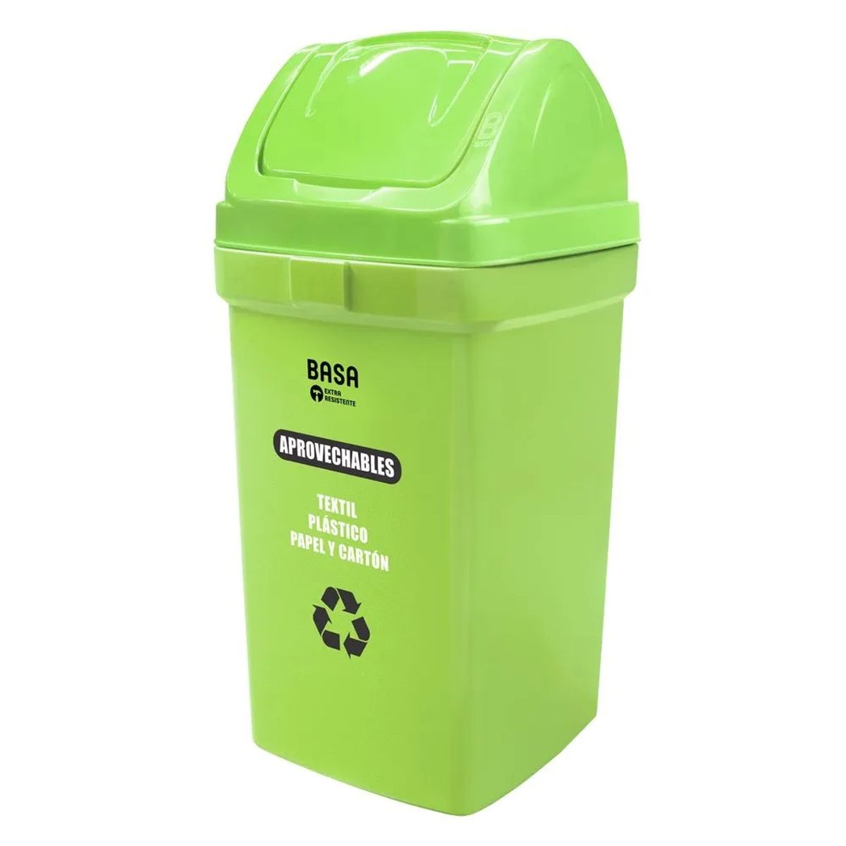 BASA - Papelera Bodeguita Verde (Aprovechables) Vaiven 75 Lt Ecobasa- Basa