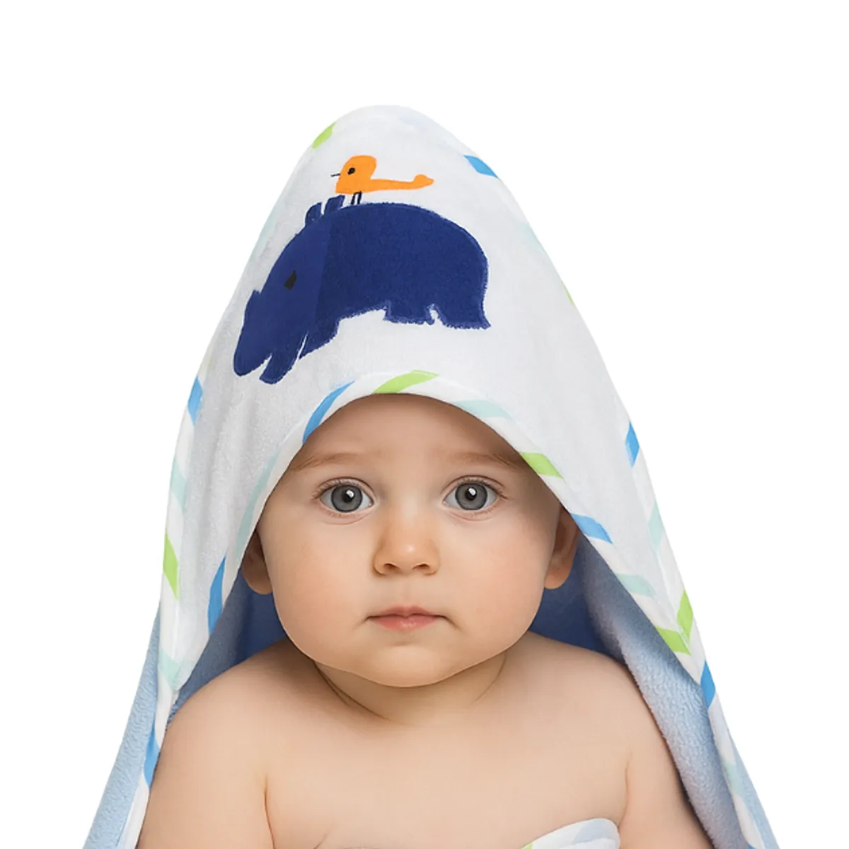 GENERICO - Toalla Para Bebés Con Capucha Diseño Hipopótamo