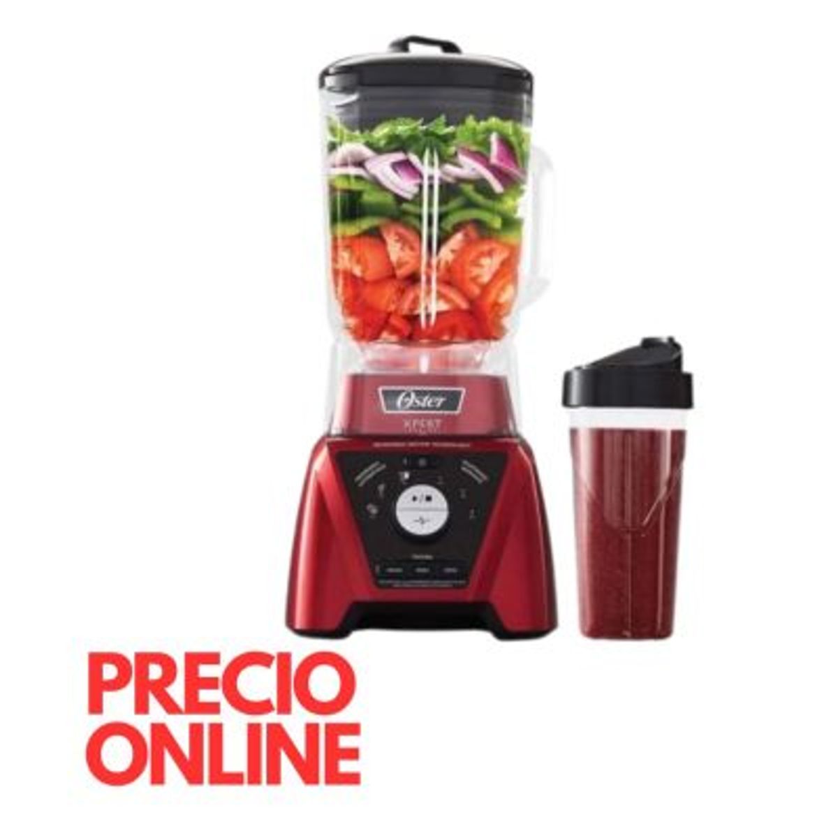 OSTER - Licuadora Control Textura 1100W 2L y Blender BLST3B-RPG-053