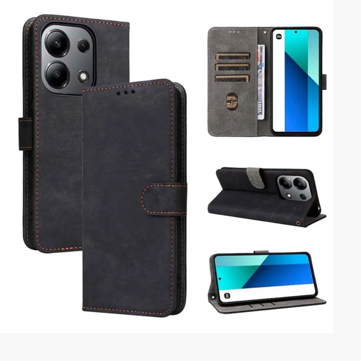 CASE - REDMI NOTE 13 PRO 4G CASE TIPO LIBRO - NEGRO