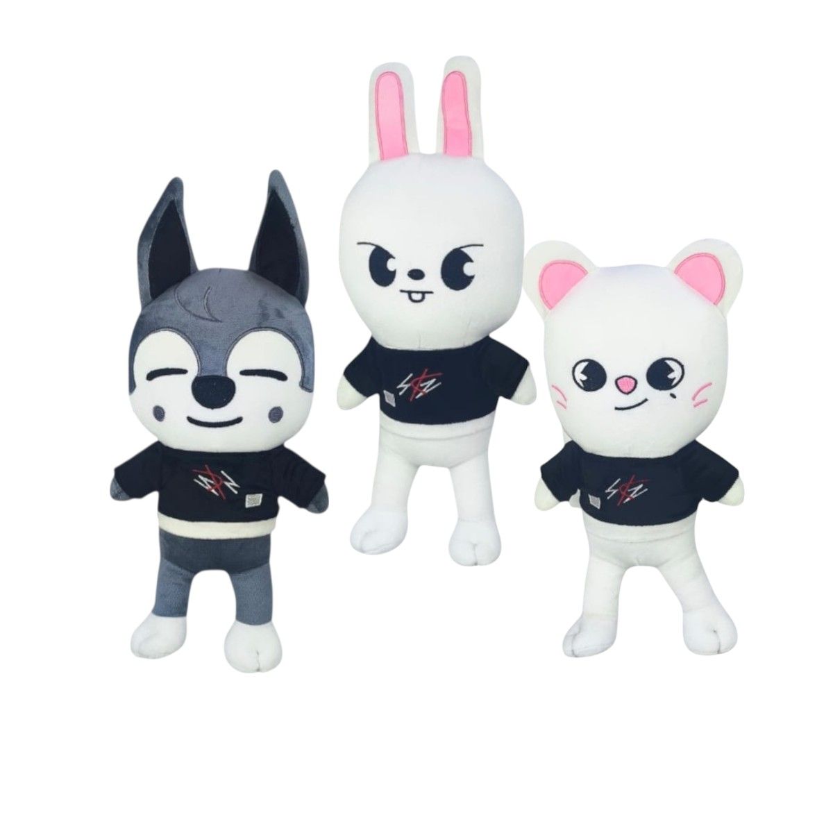 GENERICO - Pack 3 peluches Stray Kids Wolf Leebit Jiniret