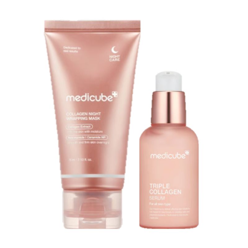 MEDICUBE - SET MEDICUBE TRIPLE COLLAGEN SERUM + COLLAGEN NIGHT WRAPPING MASK