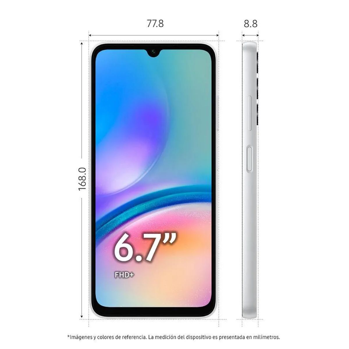 SAMSUNG - Celular Samsung Galaxy A05s 128GB 6GB ram cámara principal 50MP frontal 13MP 67 Gris