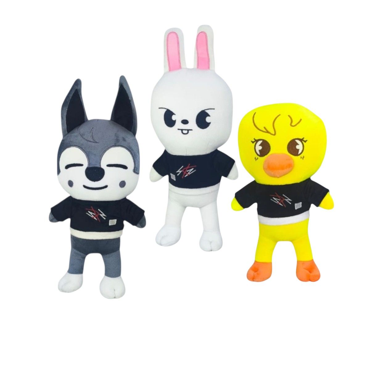 GENERICO - Pack 3 peluches Stray Kids Wolf Leebit BBokAri