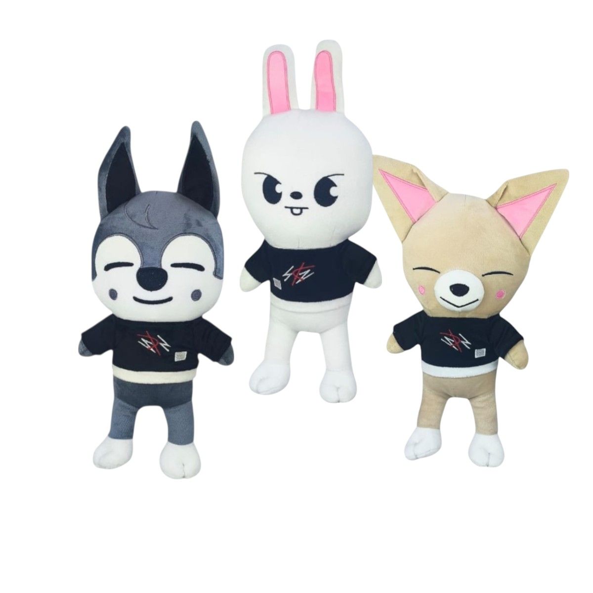 GENERICO - Pack 3 peluches Baby Srtay Kids Wolf Leebit Foxi-Ny
