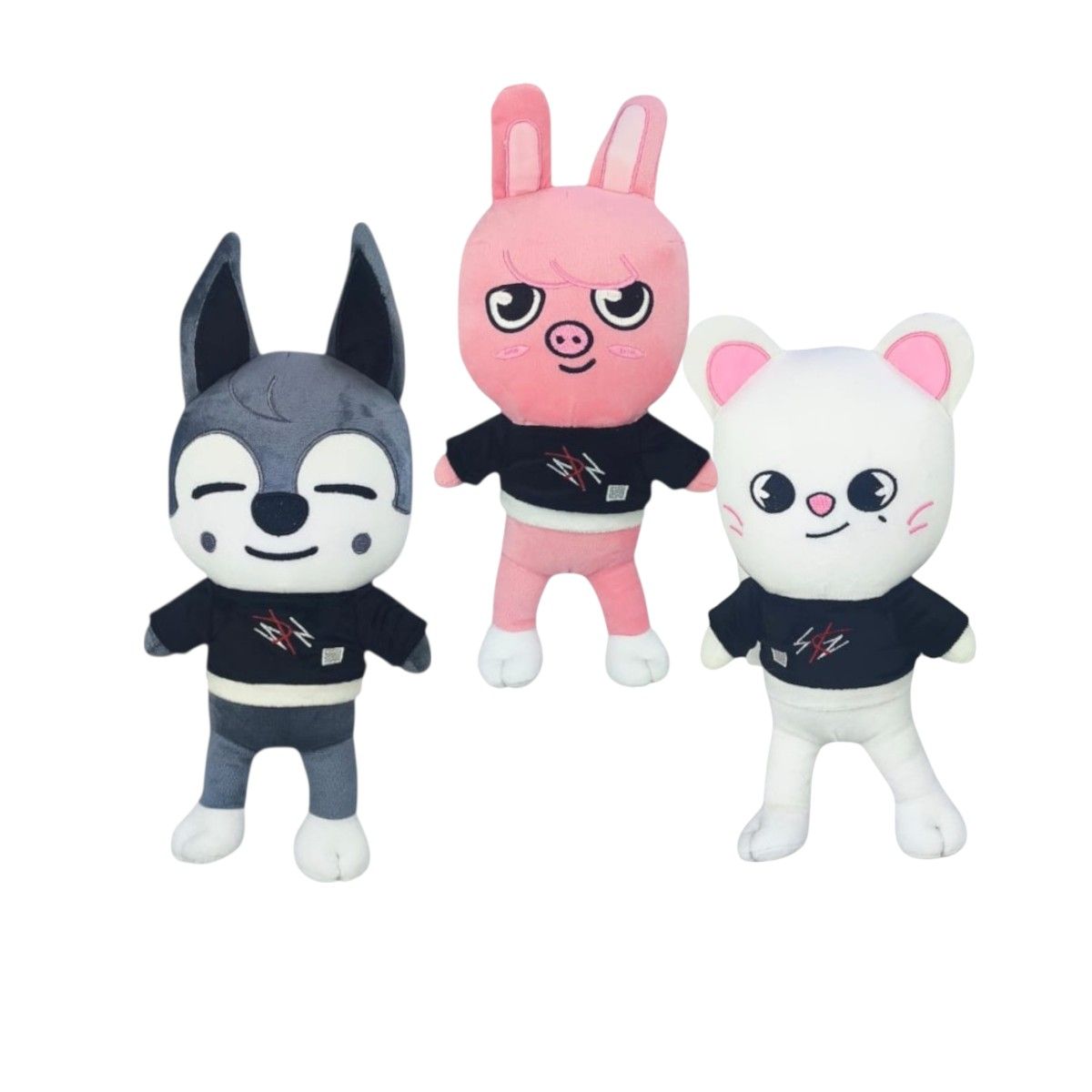 GENERICO - Pack 3 peluches Stray Kids Wolf Dwaekki Jiniret