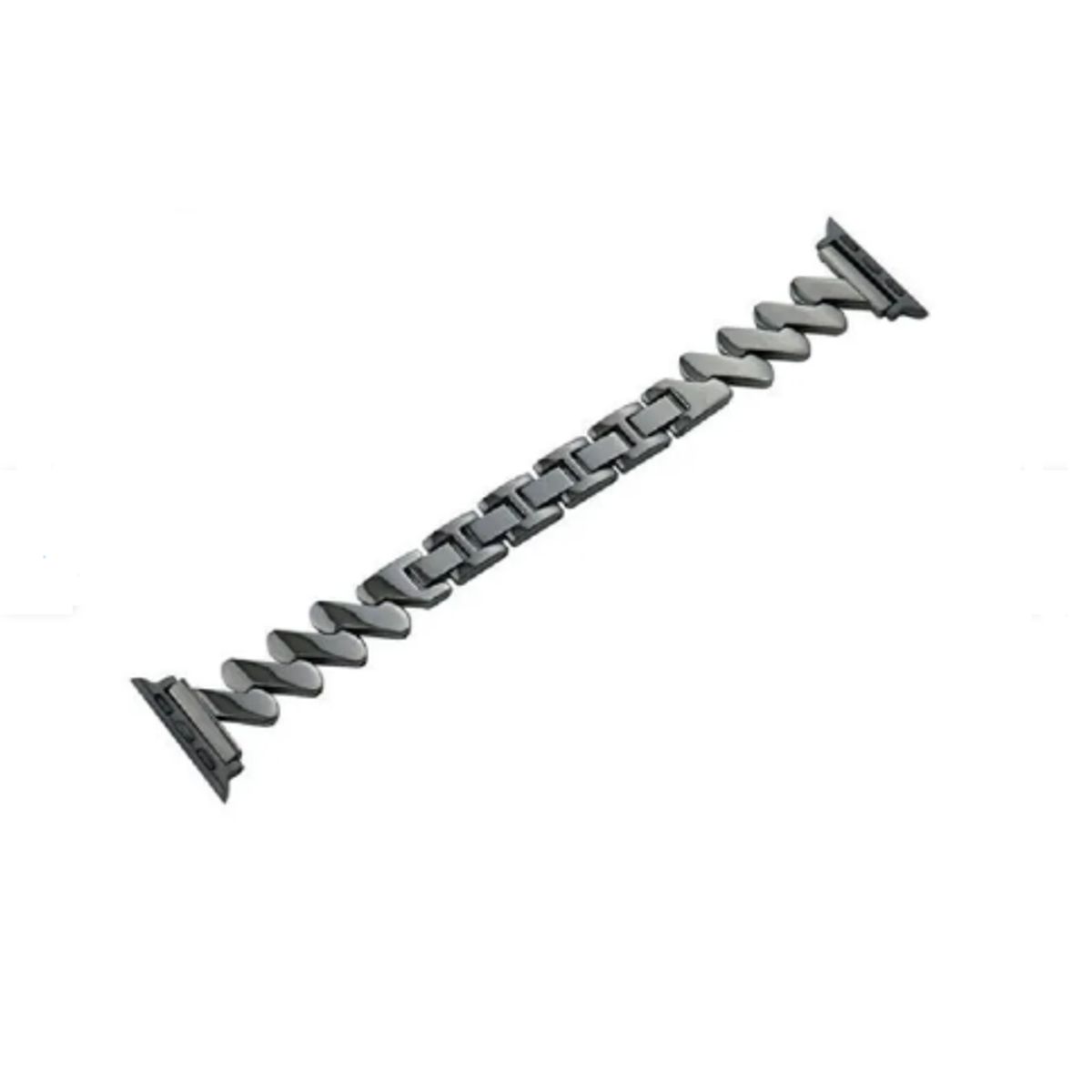 GENERICO - Correa Eslabón ZIGZAG para Apple Watch 41mm - NEGRO