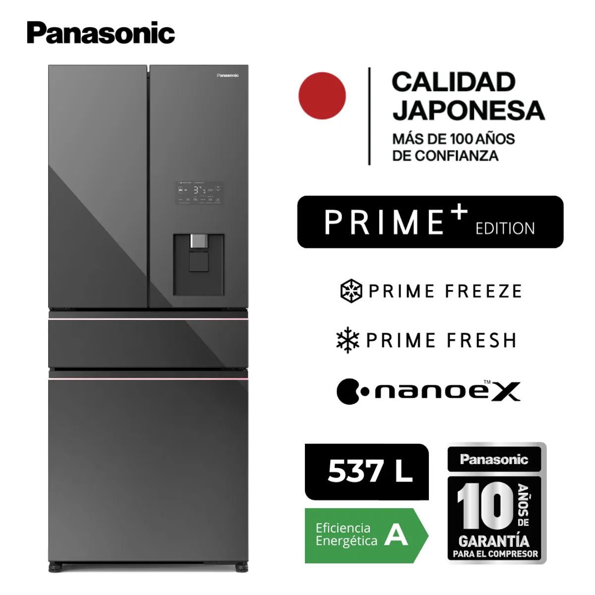 PANASONIC - Refrigeradora Multidoor DB69 537L