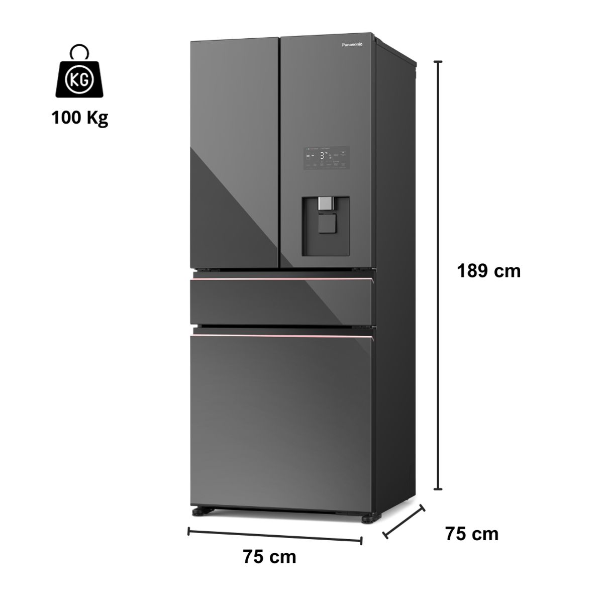 PANASONIC - Refrigeradora Multidoor DB69 537L