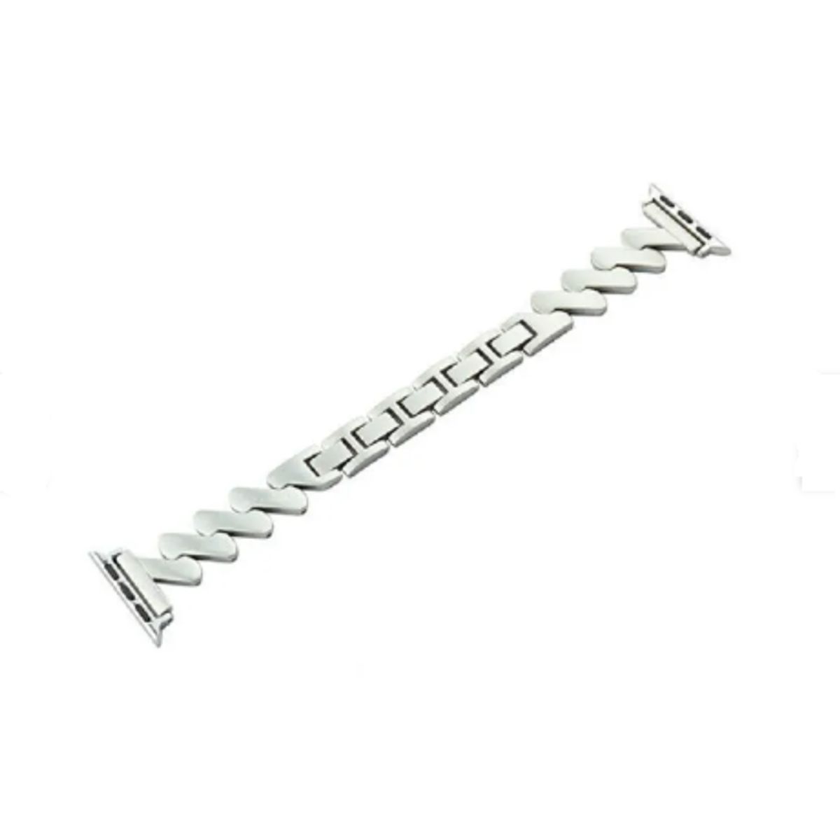 GENERICO - Correa Eslabón ZIGZAG para Apple Watch 40mm - PLATEADO
