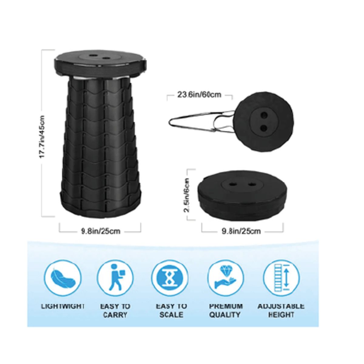 GENERICO - BANCO PLEGABLE PORTÁTIL AZUL