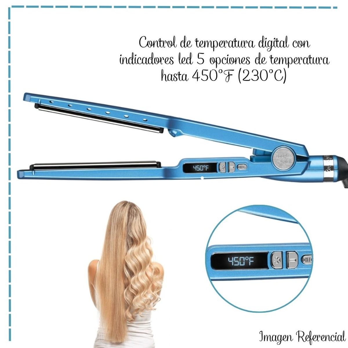 BABYLISS PRO - Plancha Alisadora Babyliss Pro Nano Titanium 32mm 1 ¼" - 450°F.