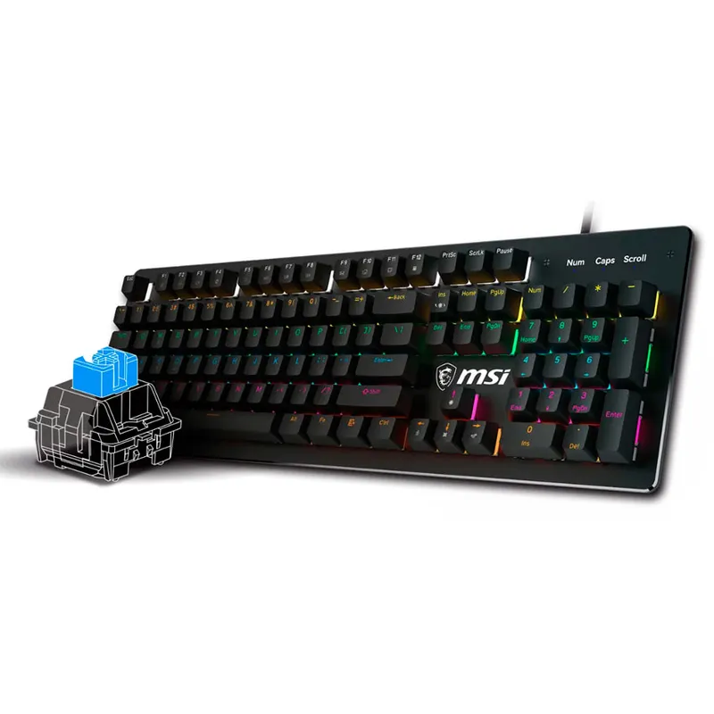 MSI - Teclado Mecánico MSI FORGE GK300 RGB BLUE ESPAÑOL