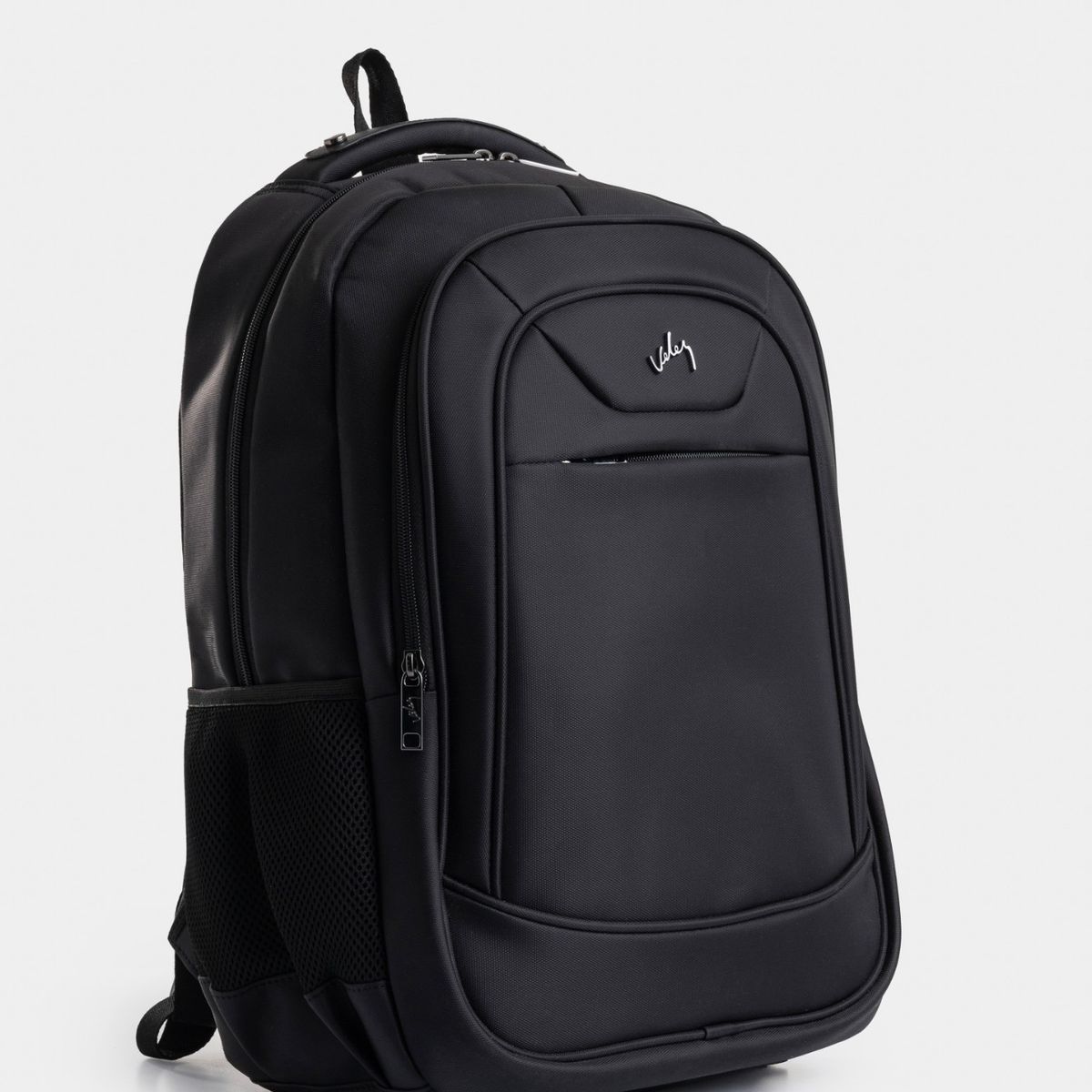 VELEZ - Vélez Mochila Kaiser Lona Y Cuero Hombre Estilo Urbano Negro
