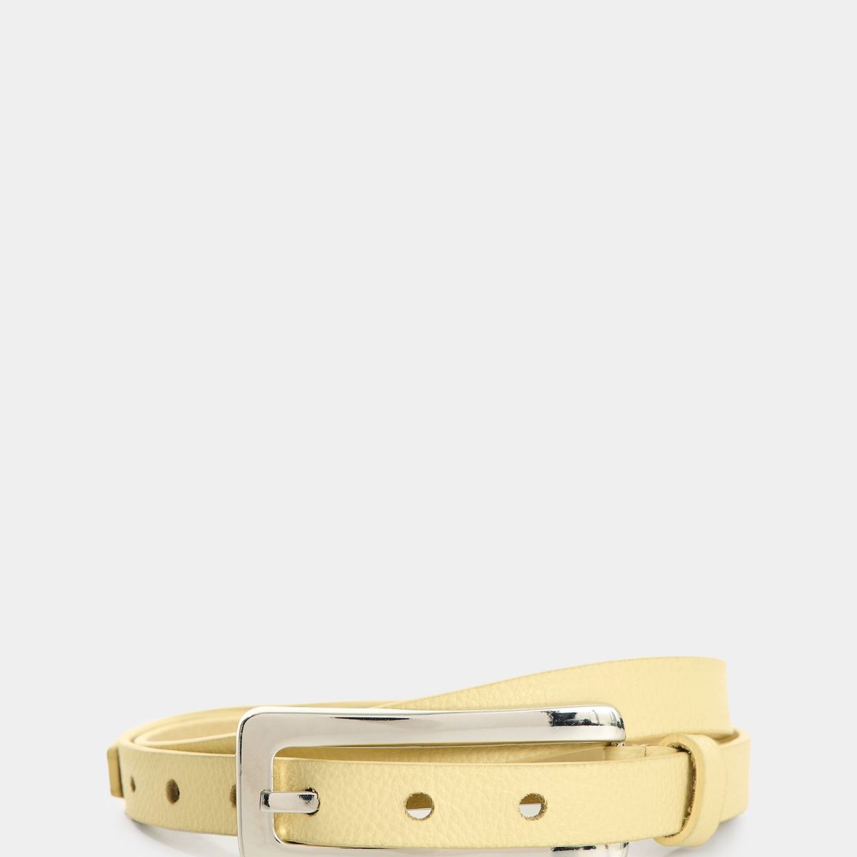 VELEZ - Vélez Cinturón Unifaz Orión De Cuero Mujer Abombado Amarillo