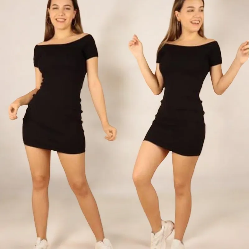 GENERICO - Vestido Casual Rip Grueso Fabiola Gastri Color Negro