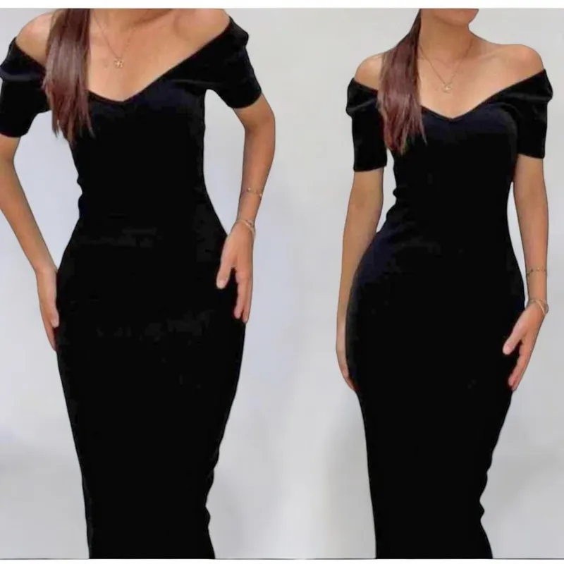 GENERICO - Vestido Rip Casual Cuello Abierto Chic Tcl-20 Color Negro