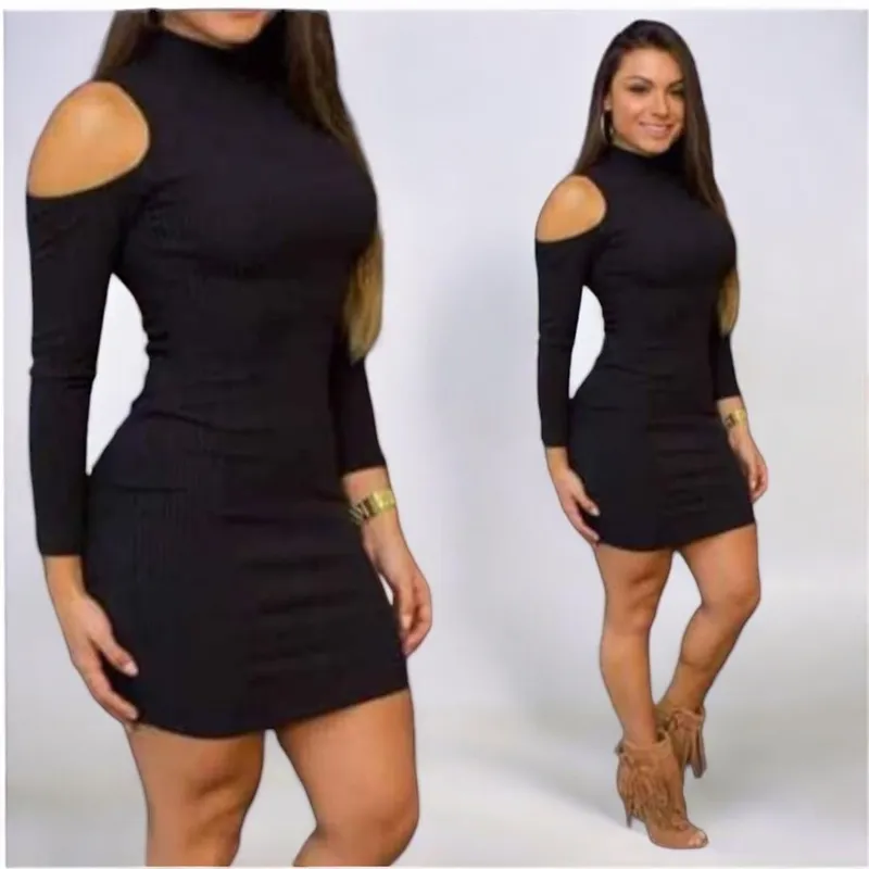 GENERICO - Vestido Rip Casual Hombritos Tcl-21 Color Negro
