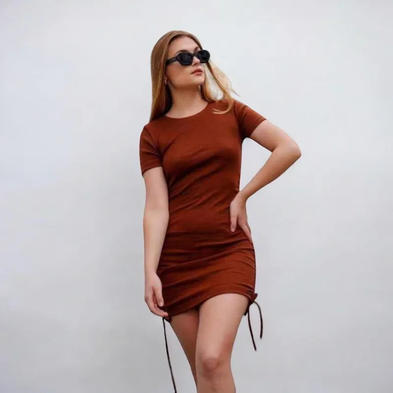 GENERICO - Vestido Rip Casual Jala Pita Tcl-18 Color Marron
