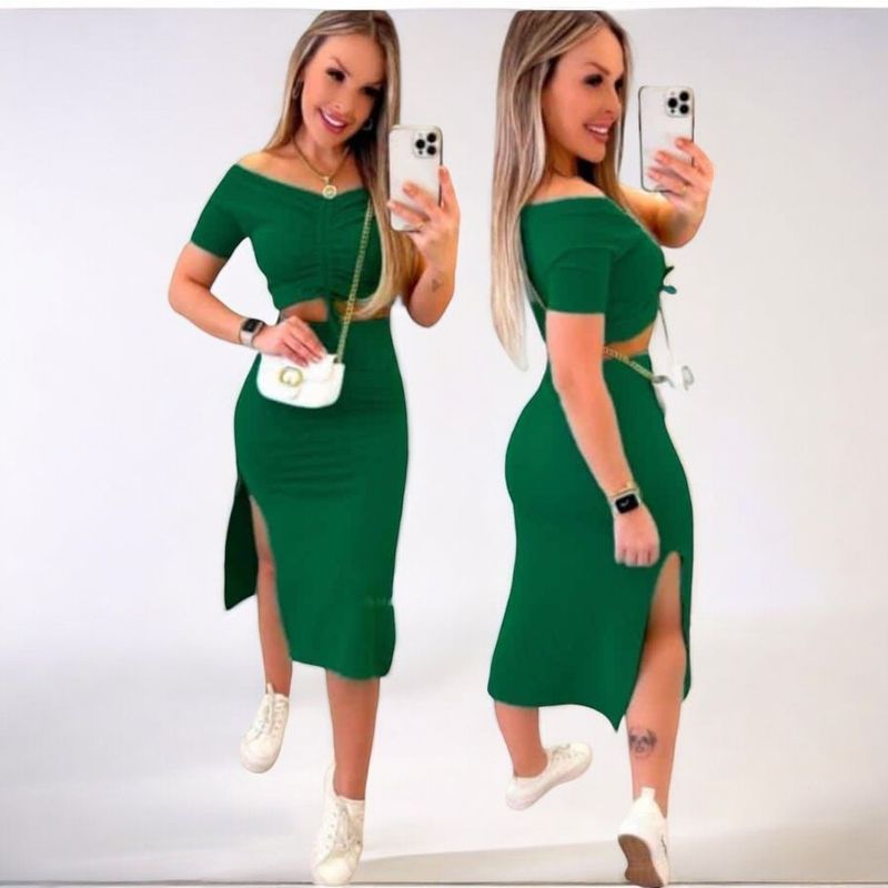 GENERICO - Vestido Rip Casual Mirada Glamurosa Tcl-20 Color Verde