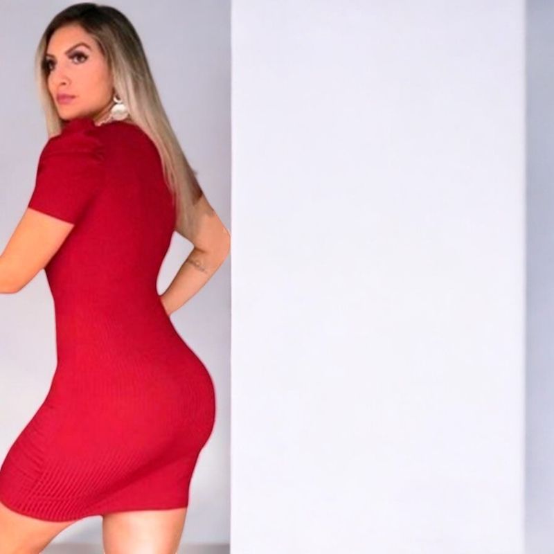 GENERICO - Vestido Rip Grueso Casual Princesa Color Rojo