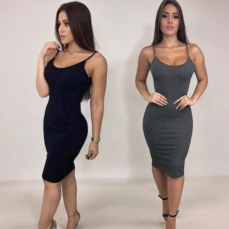 GENERICO - Vestido Rip Grueso Silueta Color Negro